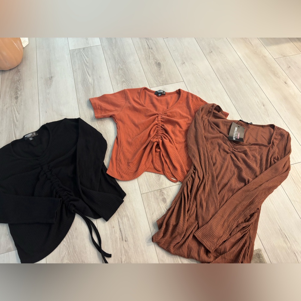 Bundle of Missguided/ Pretty Little Thing Ruched Maternity Tops